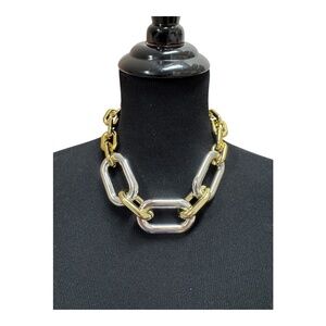 Chunky Chain Two Tone Necklace